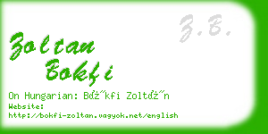 zoltan bokfi business card